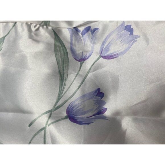 Avon Style White Floral Sleeveless Satin Night Gown Sz Small NEW - Picture 8 of 8